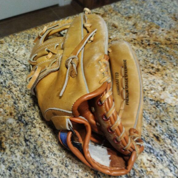 Big Mcgraw Brown Leather Right Hand Throw Baseball Glove Super Flex Pro Lock 174 - Picture 10 of 13